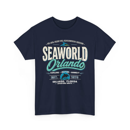 SeaWorld Orlando Graphic Tee — Retro Explore Inspire Connect Vacation Shirt