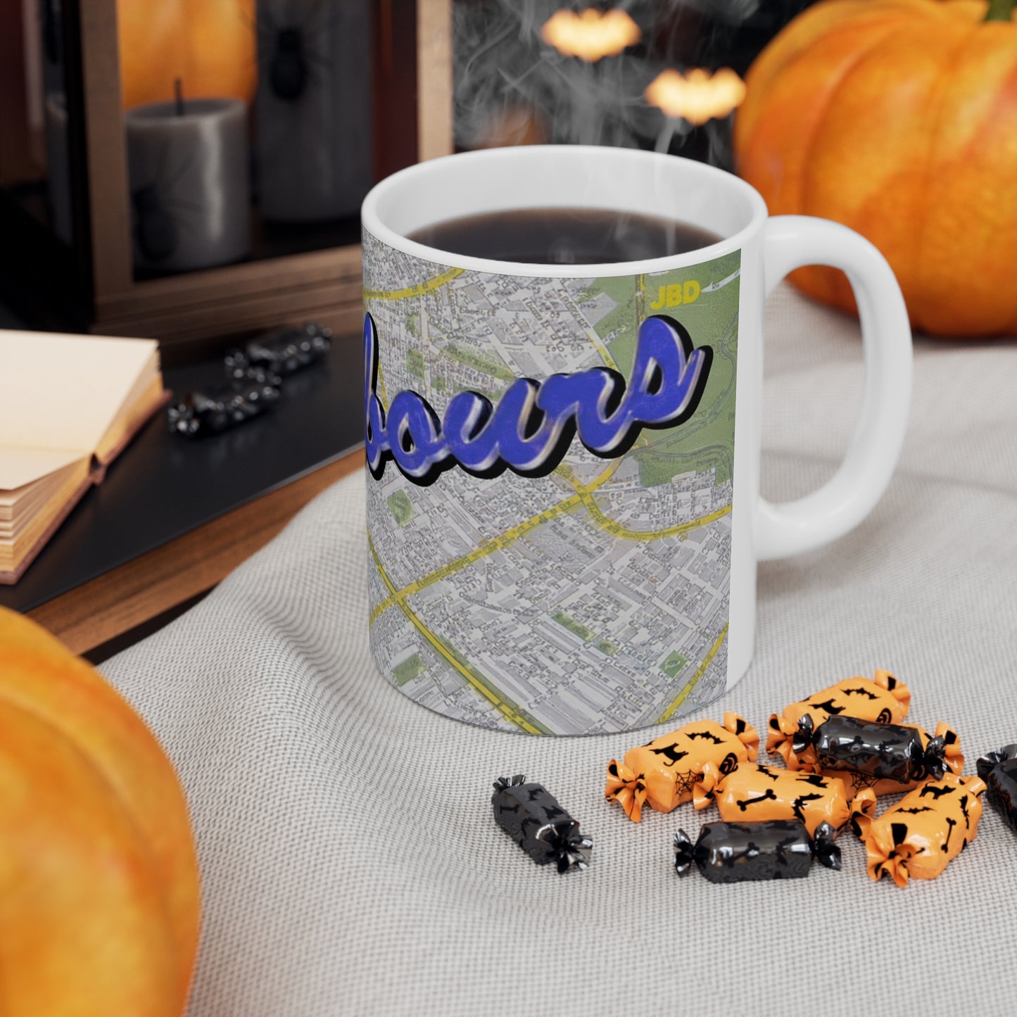 Neighbours Classic TV Soap  Map Ceramic Mug – Personalized City Map Coffee Cup (11oz/15oz)