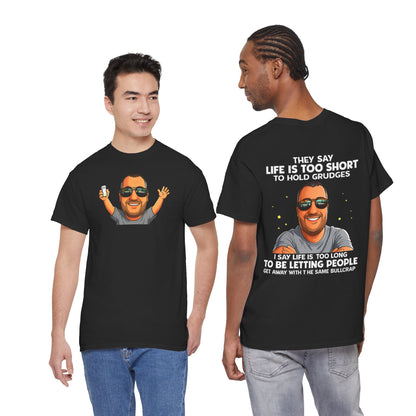 Graphic Tee — “Life Is Too Short” Funny Retro Portrait T-Shirt