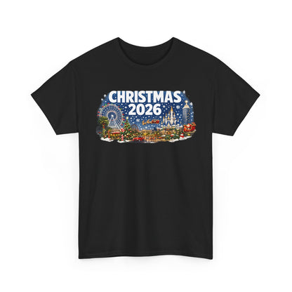 Christmas 2026 Holiday Tee — Festive Winter Village Graphic T-Shirt