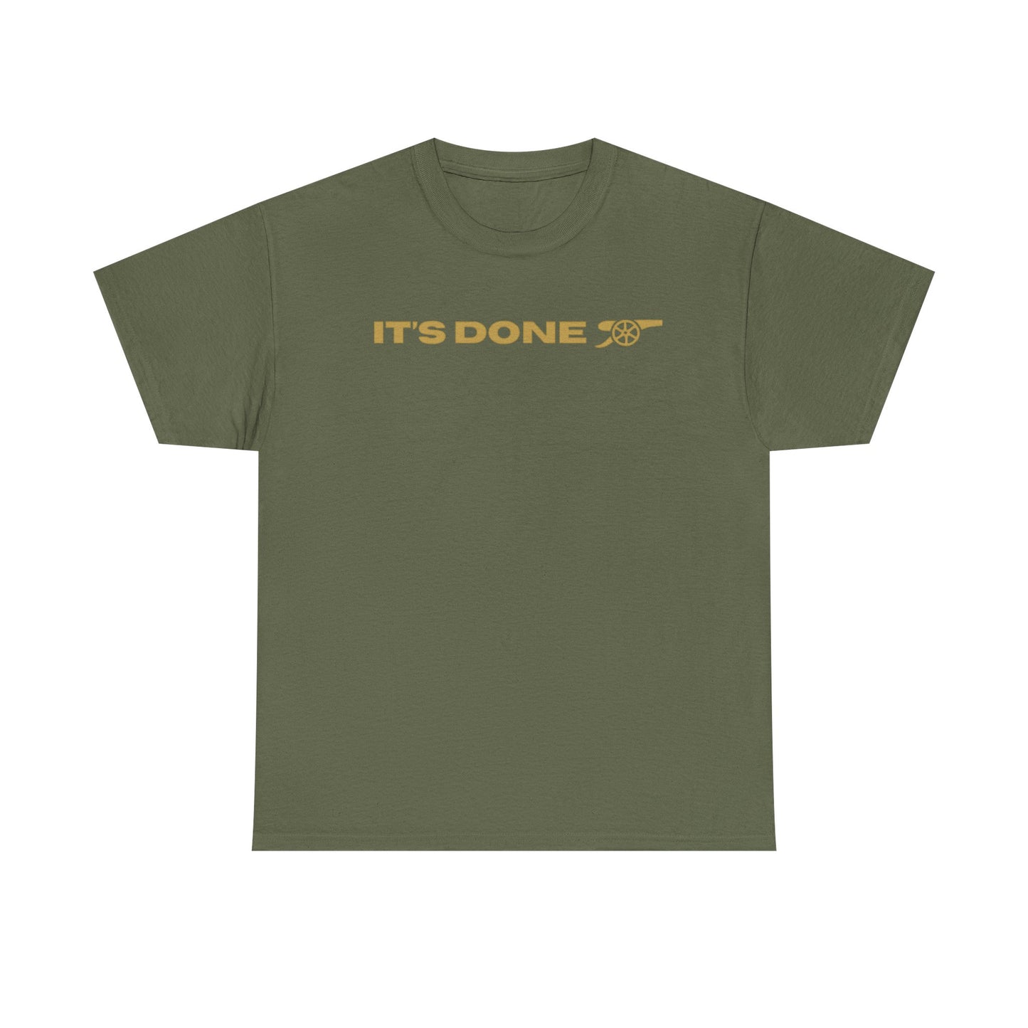 It's Done Arsenal Champions T-Shirt – Minimalist Gold Script Tee