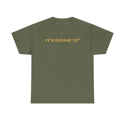 It's Done Arsenal Champions T-Shirt – Minimalist Gold Script Tee