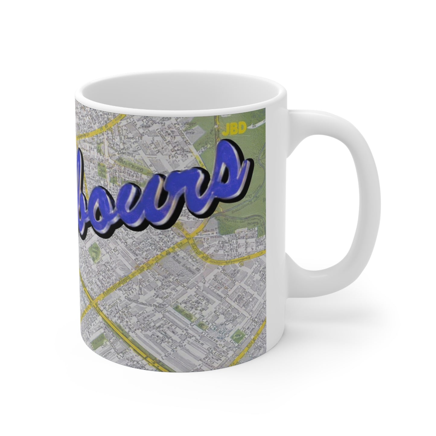 Neighbours Classic TV Soap  Map Ceramic Mug – Personalized City Map Coffee Cup (11oz/15oz)