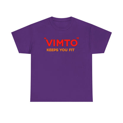 VIMTO "Keeps You Fit" Graphic Tee — Retro Beverage Logo T-Shirt