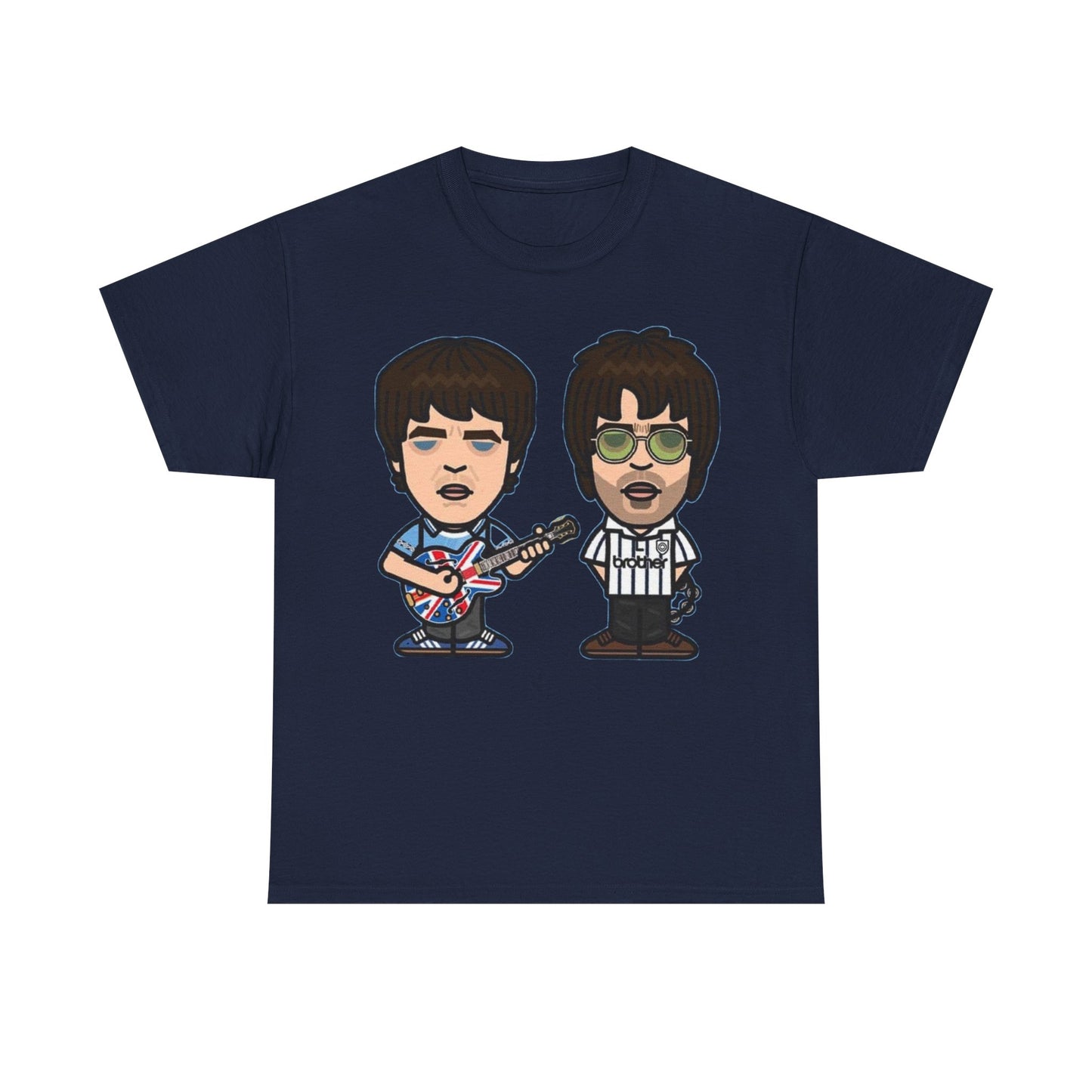 Oasis Noel & Liam Cartoon Rock Duo T-Shirt