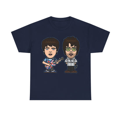 Oasis Noel & Liam Cartoon Rock Duo T-Shirt