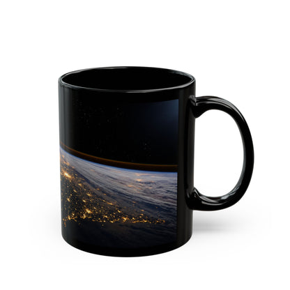 Earth at Night Black Coffee Mug – Satellite City Lights 11oz/15oz