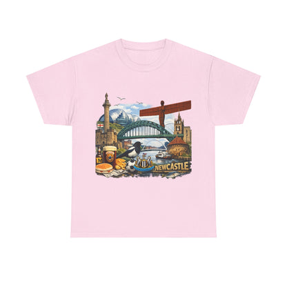 Newcastle Upon Tyne Landmark Tee — Vintage Cityscape T-Shirt