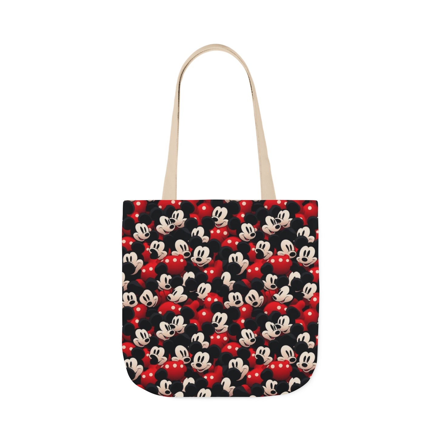 Mickey Mouse Canvas Tote — Retro Cartoon Character Allover Print