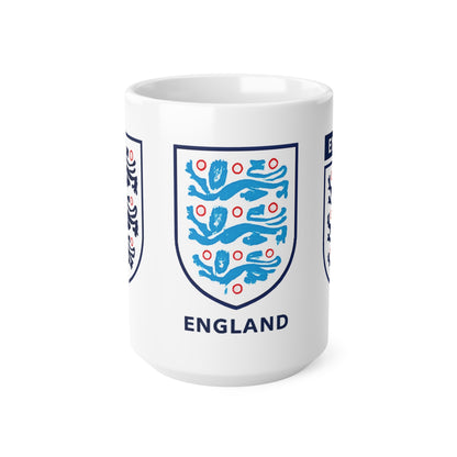 England Three Lions Ceramic Coffee Mug — 11oz & 15oz Football Fan Gift
