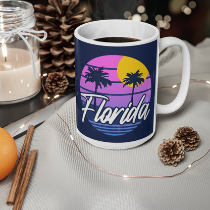 Florida Retro Sunset Coffee Mug - 11oz & 15oz Ceramic