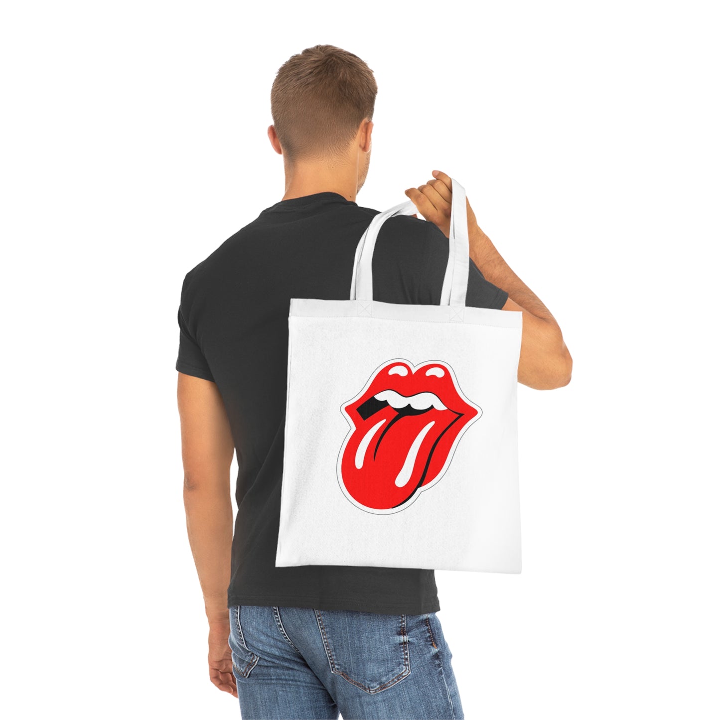 Rock Red Tongue Graphic Tote Bag