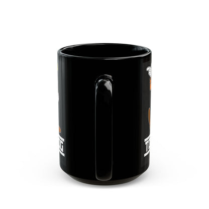 Top Dog Goofy Black Ceramic Mug — Retro Cartoon Character Coffee Cup (11oz & 15oz)