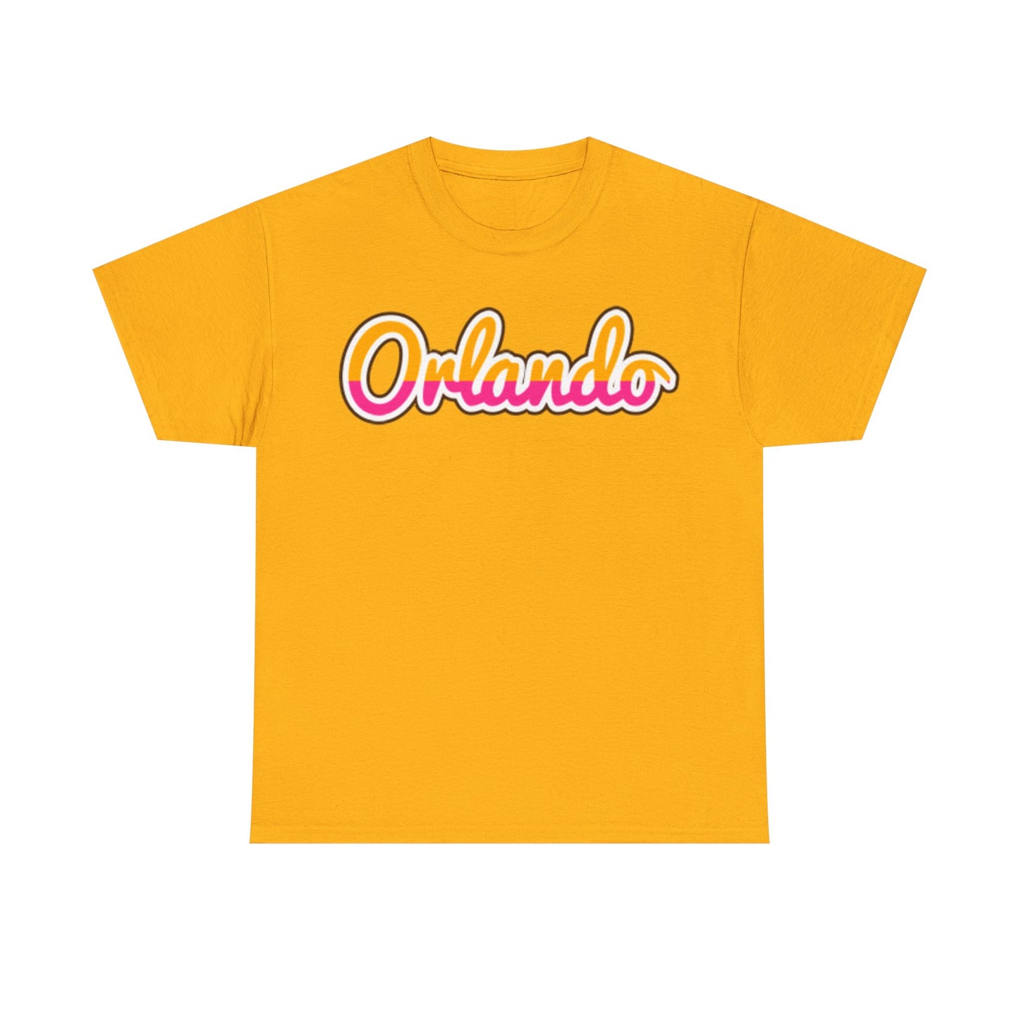 Orlando Retro Script Tee — Vintage Sunset City Souvenir Shirt
