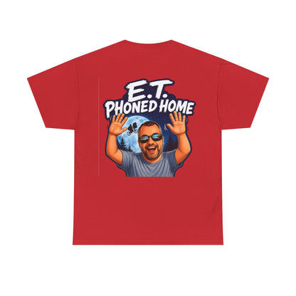 Graphic Tee — "E.T. Phoned Home" Smiling Guy Retro Design
