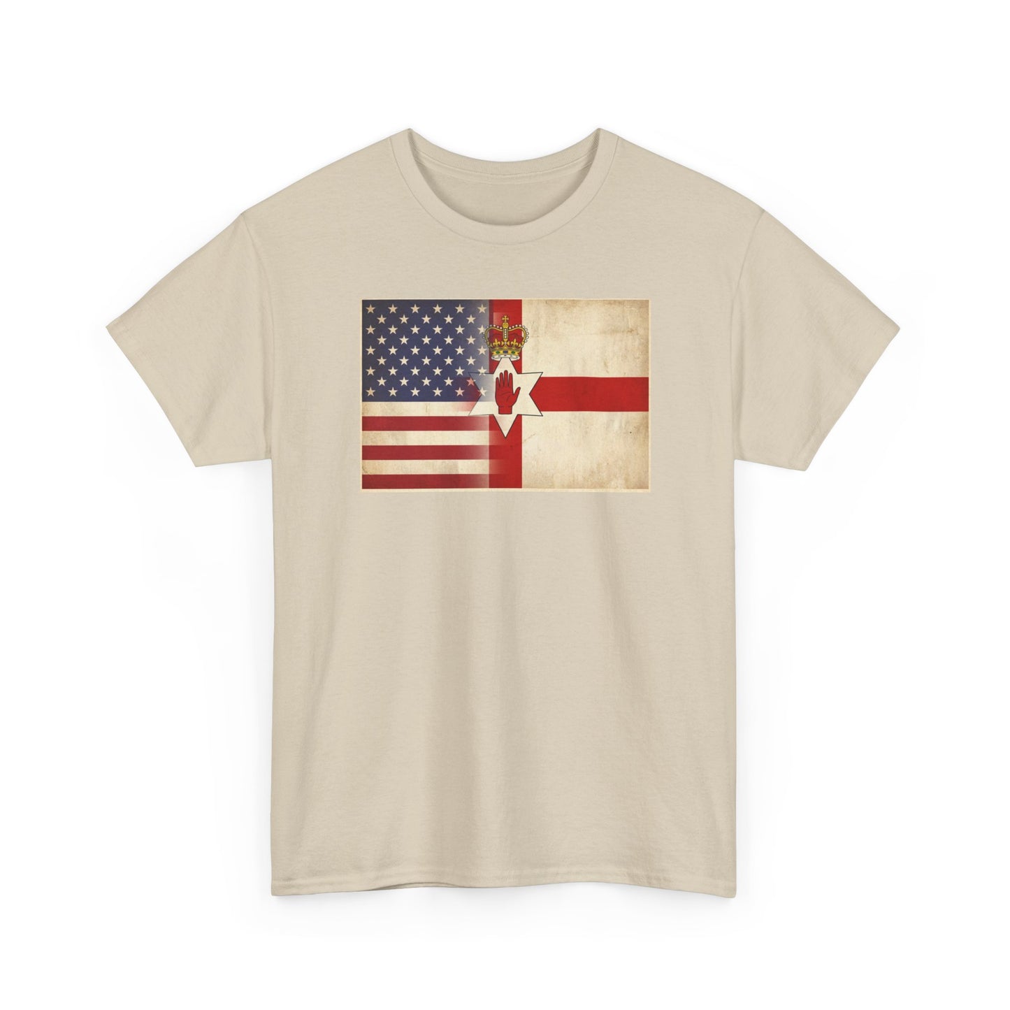 USA / Northern Ireland Flag T-Shirt – Vintage USA & Ulster Cross Tee