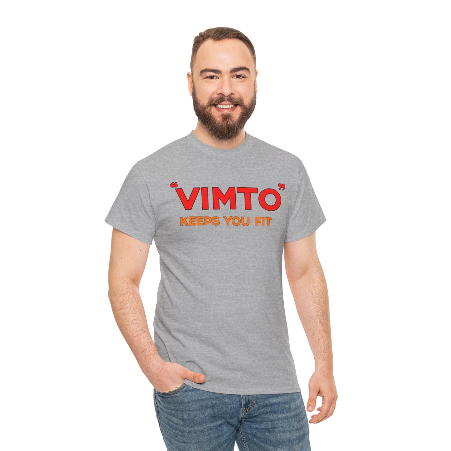 VIMTO "Keeps You Fit" Graphic Tee — Retro Beverage Logo T-Shirt