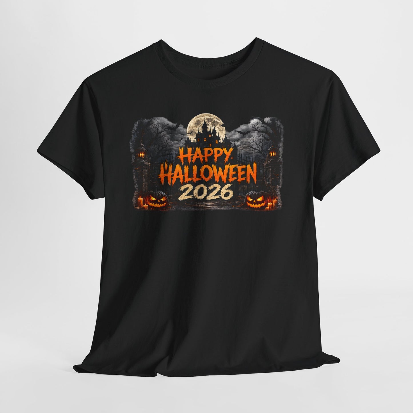 Halloween 2026 Tee — Horror Movie Villains Pumpkin Graphic T-Shirt