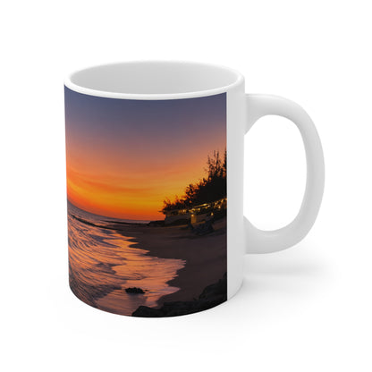 Barbados Sunset Ocean Ceramic Mug — 11oz & 15oz Coffee Cup
