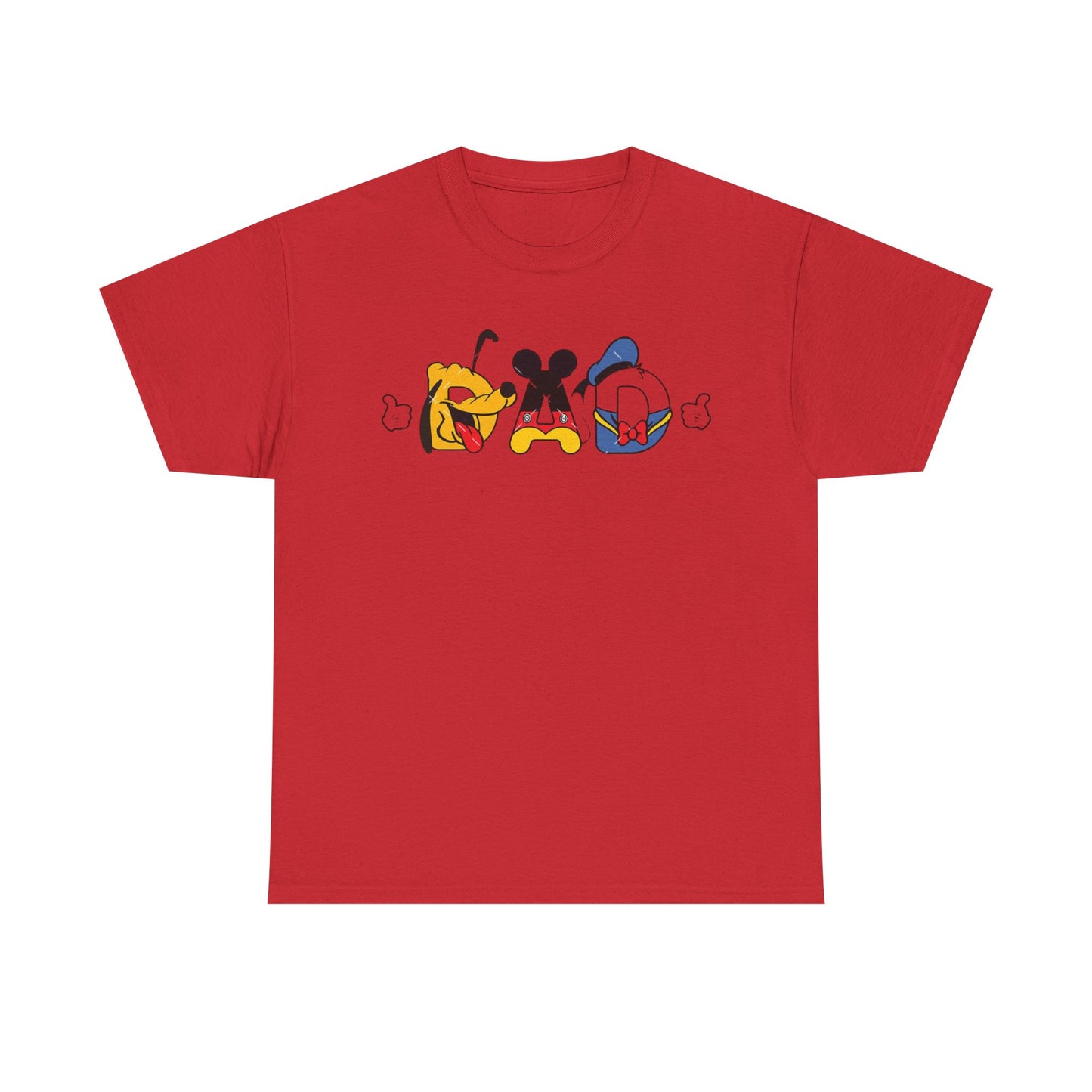 Disney Dad Character Graphic Tee — Playful Colorful Character Icons T-Shirt
