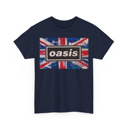 Oasis Union Jack Tee – Vintage British Band Logo T-Shirt