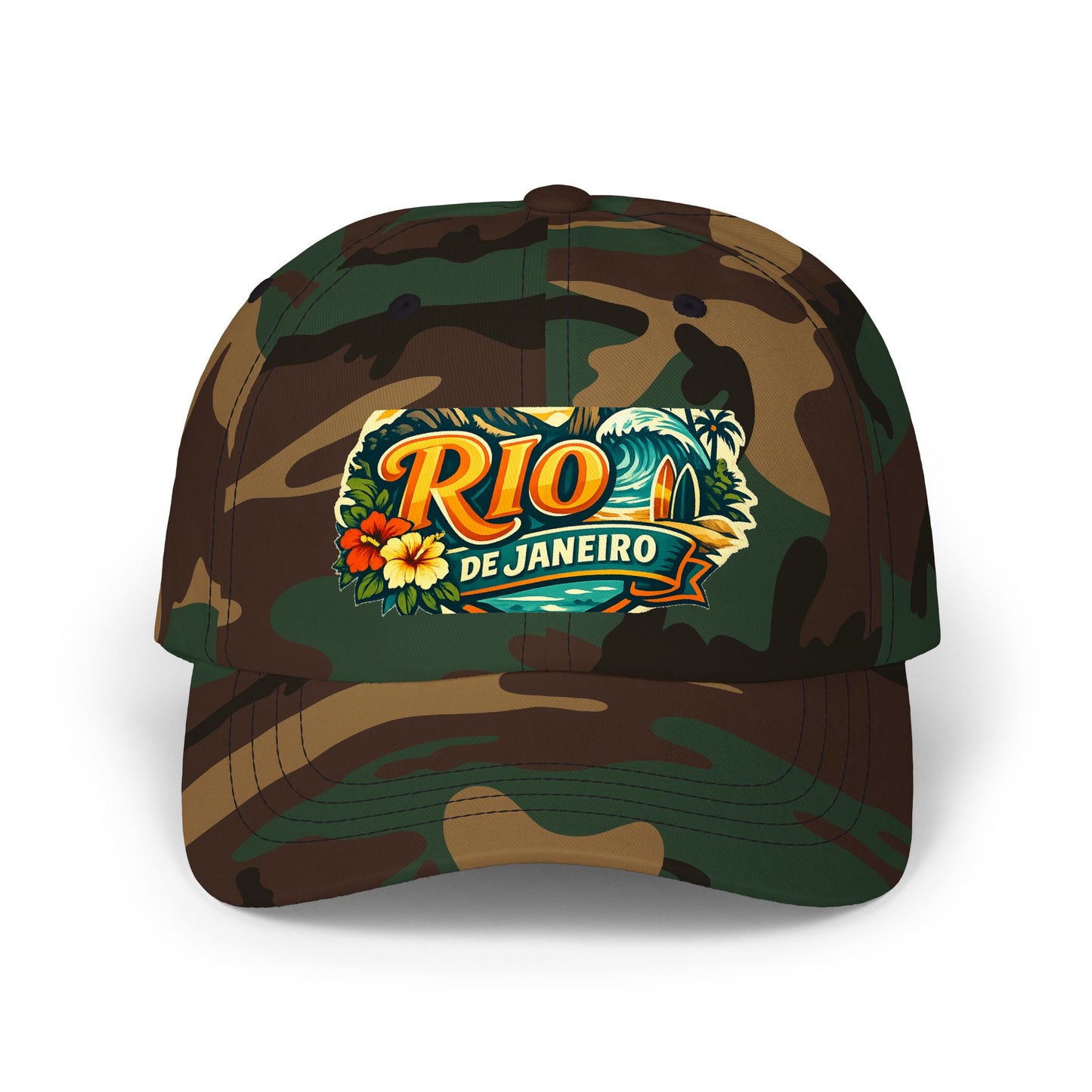 Rio de Janeiro Vintage Surf Dad Cap — Tropical Beach Hat