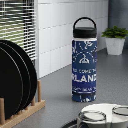 Orlando Stainless Steel Water Bottle — "Welcome to Orlando" Travel Bottle with Handle Lid