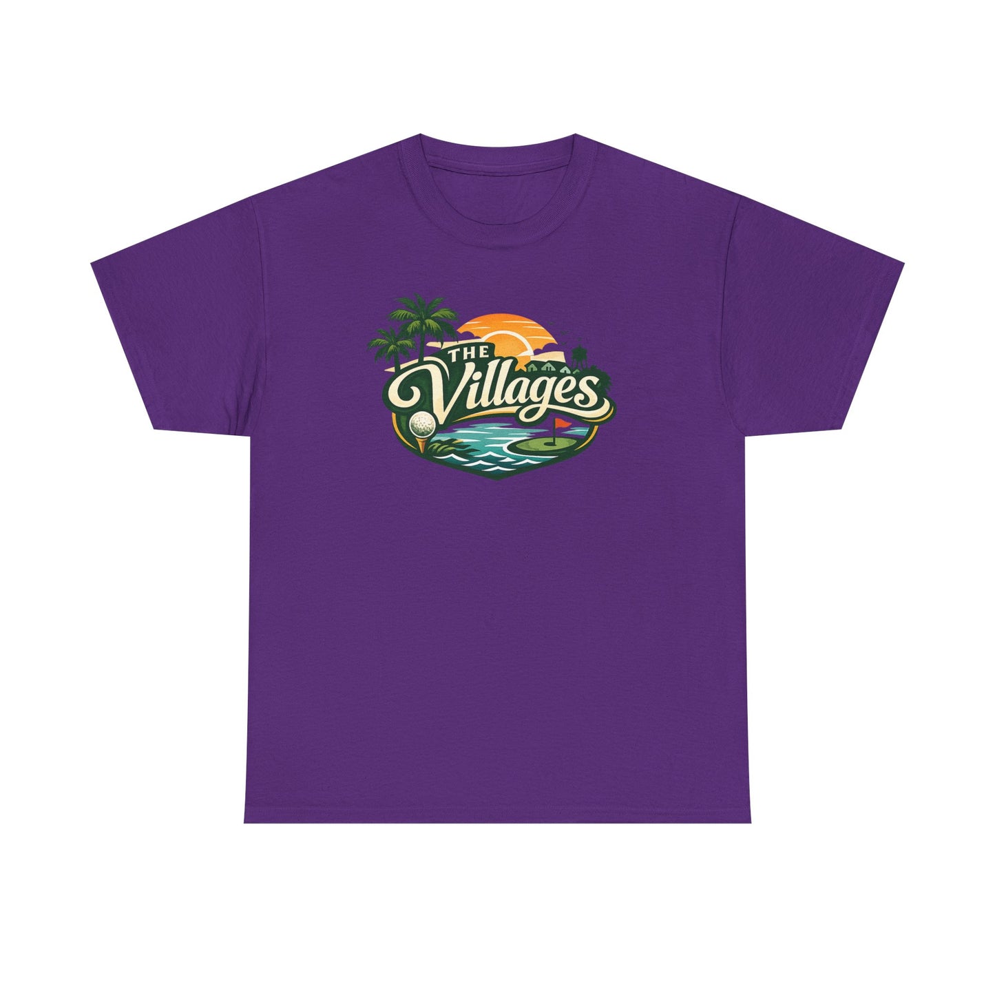 The Villages of Florida Sunset Logo Tee - Florida Palm Beach Retro T-Shirt
