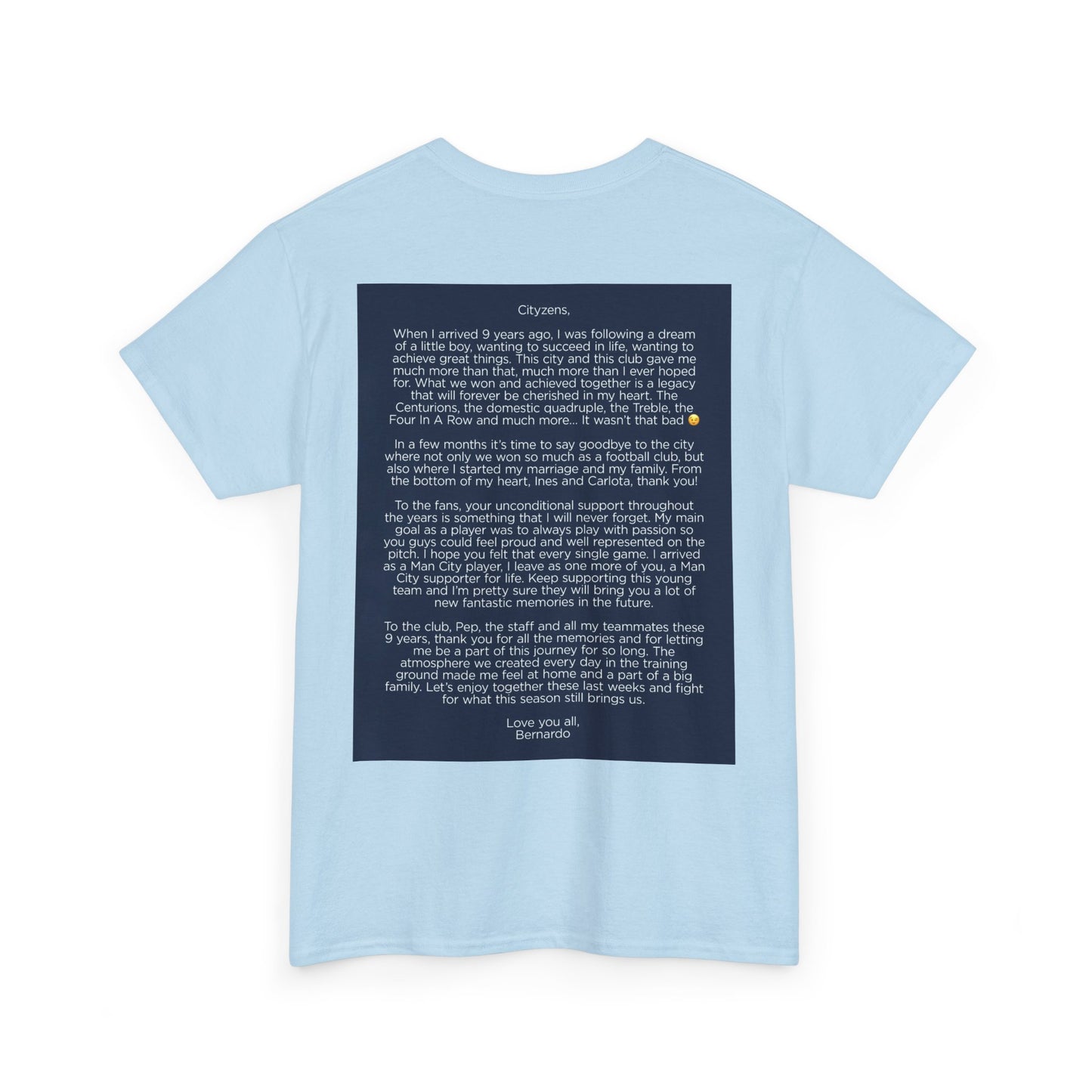Bernardo Silva Tribute Tee – Inspirational Letter & Celebrating Goal Moment