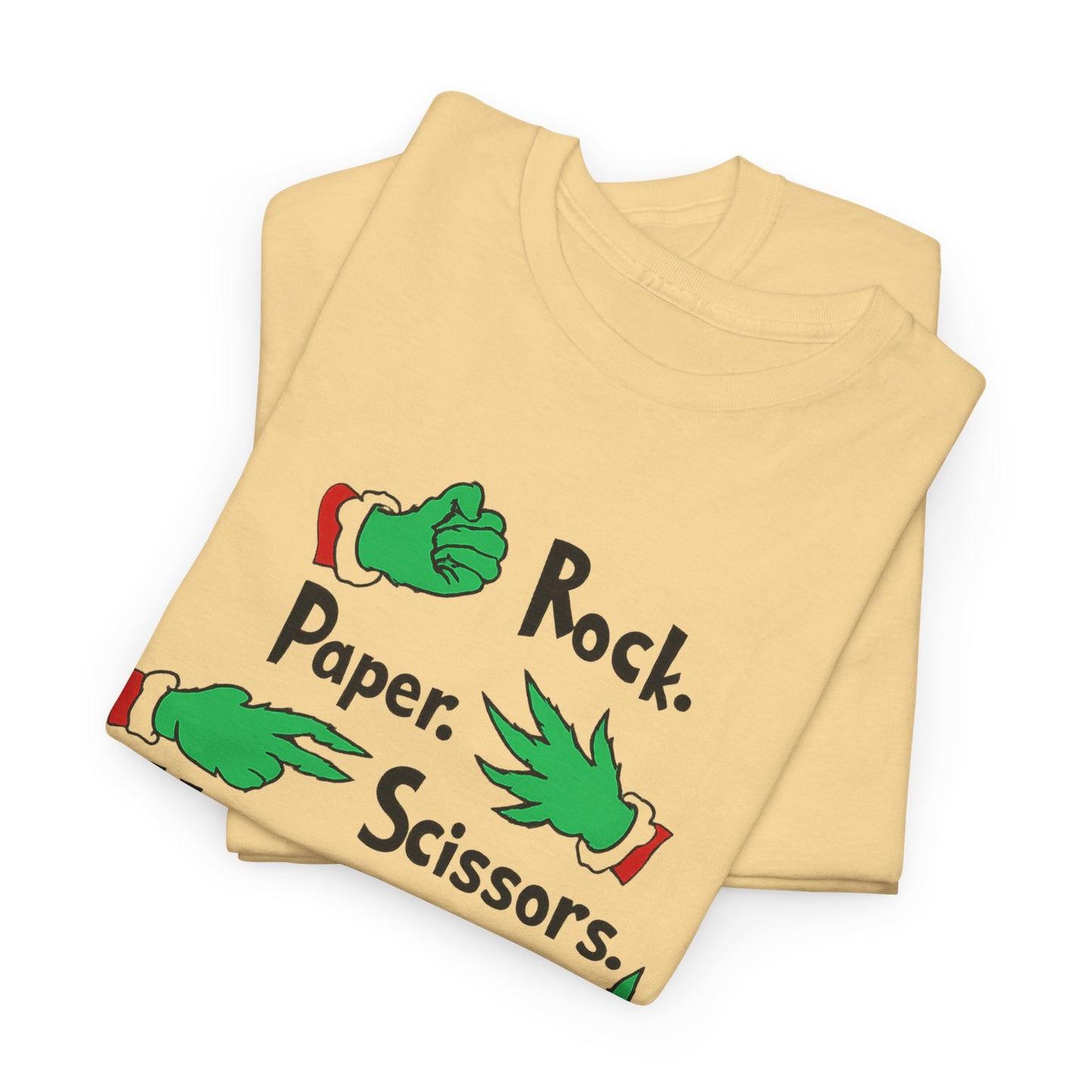 Funny Holiday Tee — "Rock. Paper. Scissors. Throat Punch! I Win" Graphic T-Shirt
