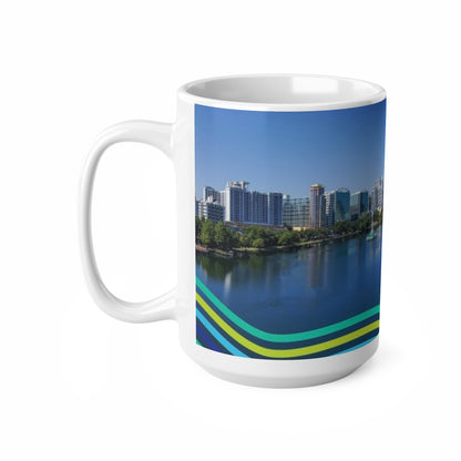 Orlando Lake Eola City Skyline Coffee Mug — Scenic Waterfront 11oz & 15oz Ceramic Cups