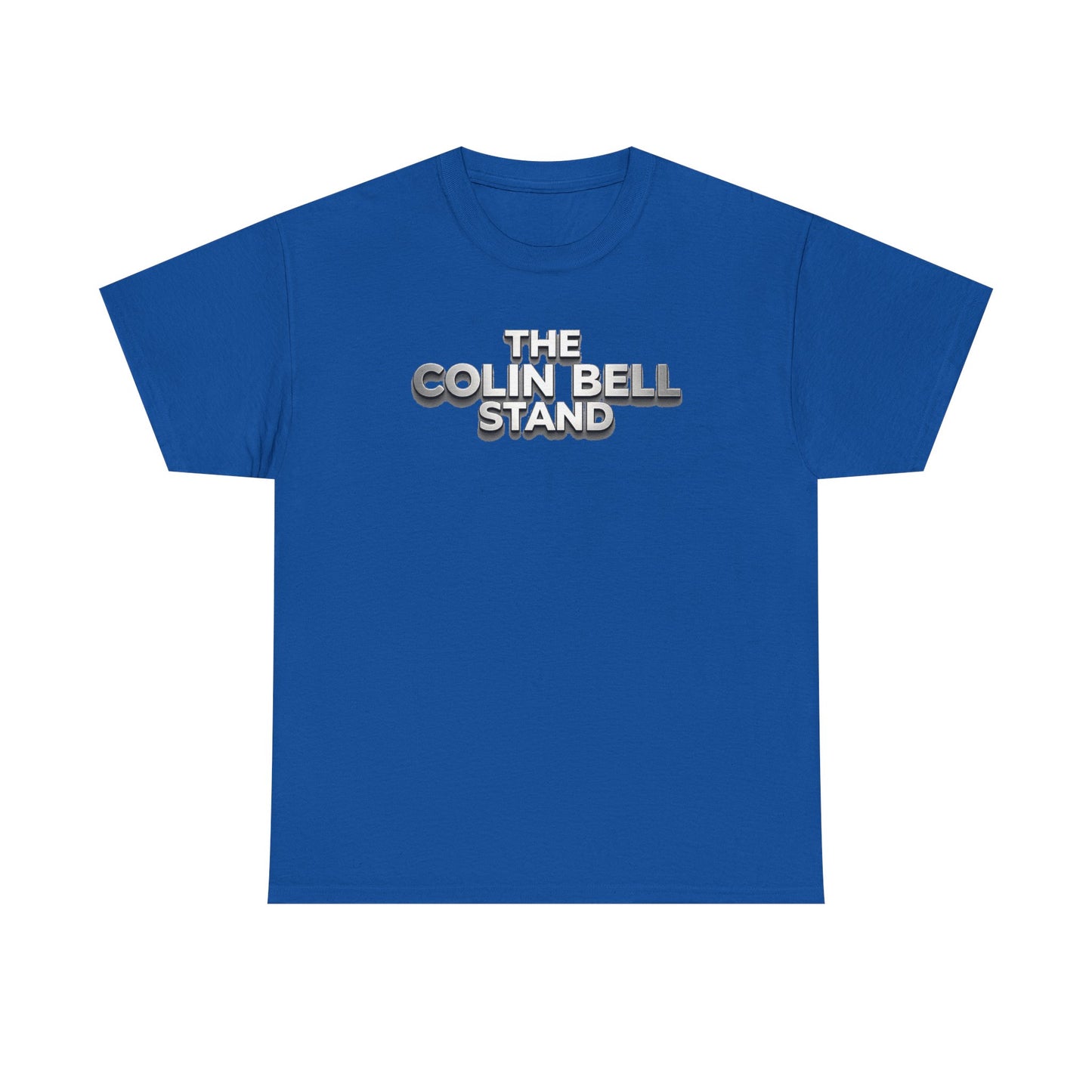 T-Shirt — “The Colin Bell Stand” Retro Chrome Text Tee