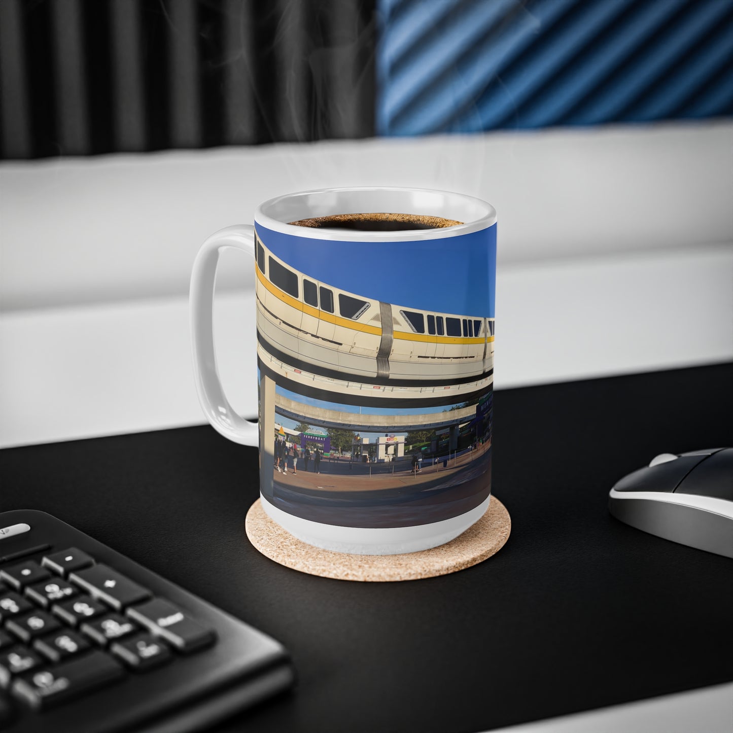 Magic Kingdom Monorail Scenic Ceramic Coffee Mug — 11oz & 15oz