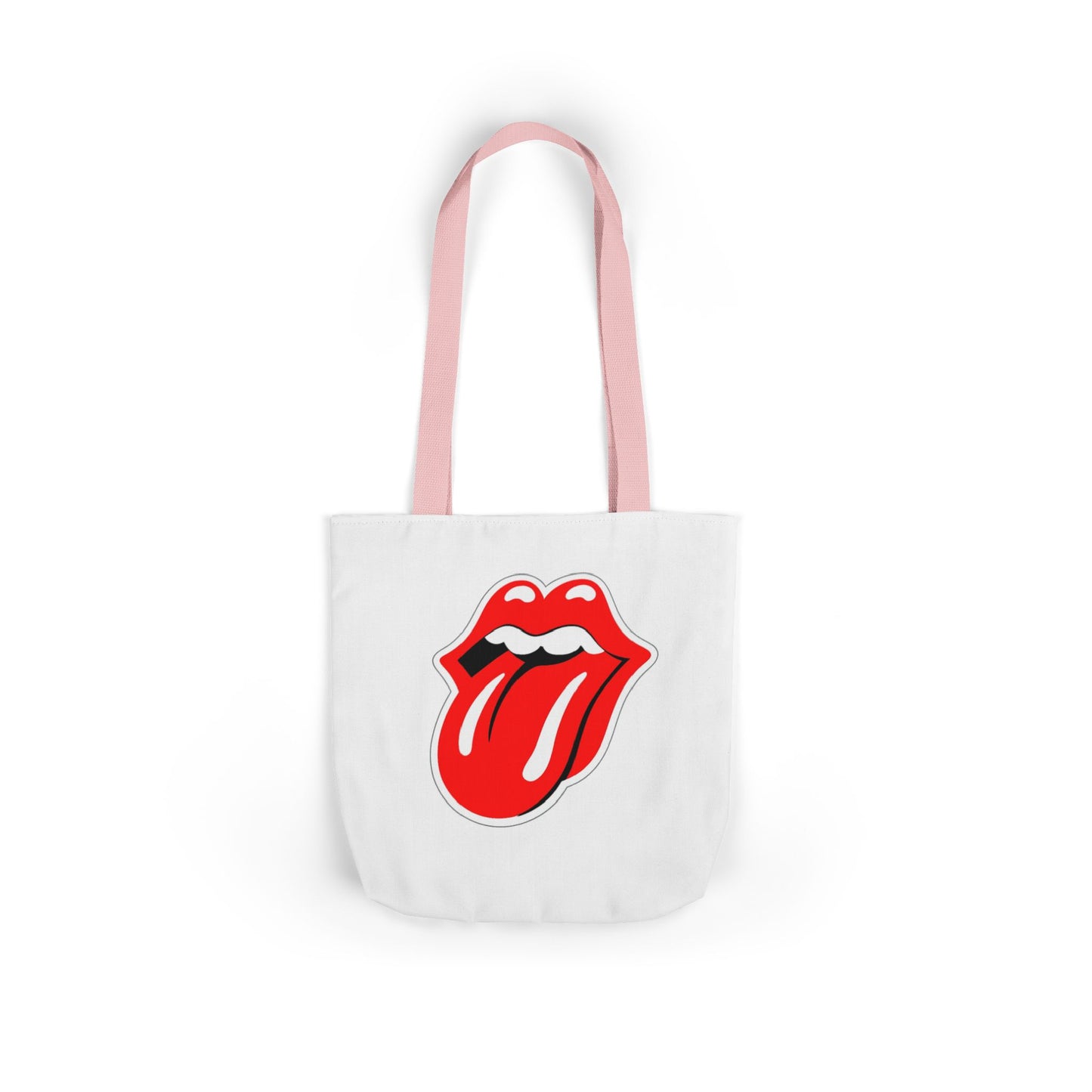Rock & Roll Tongue Canvas Tote Bag — Retro Lip Graphic