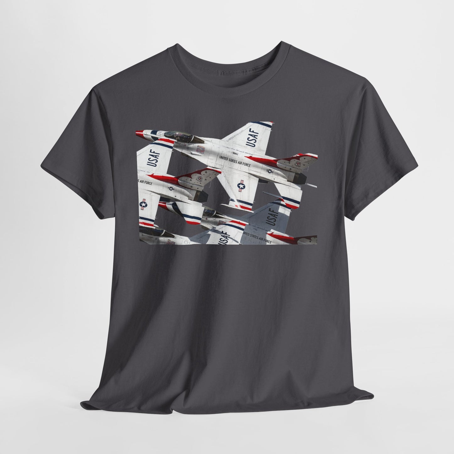 Thunderbirds Jet Formation T‑Shirt — Military Aviation Fighter Jets Tee
