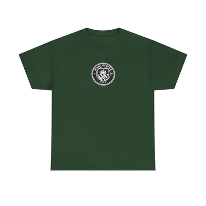 Man City Unofficial T-Shirt — Vintage Crest Logo Tee (Small Chest Emblem)