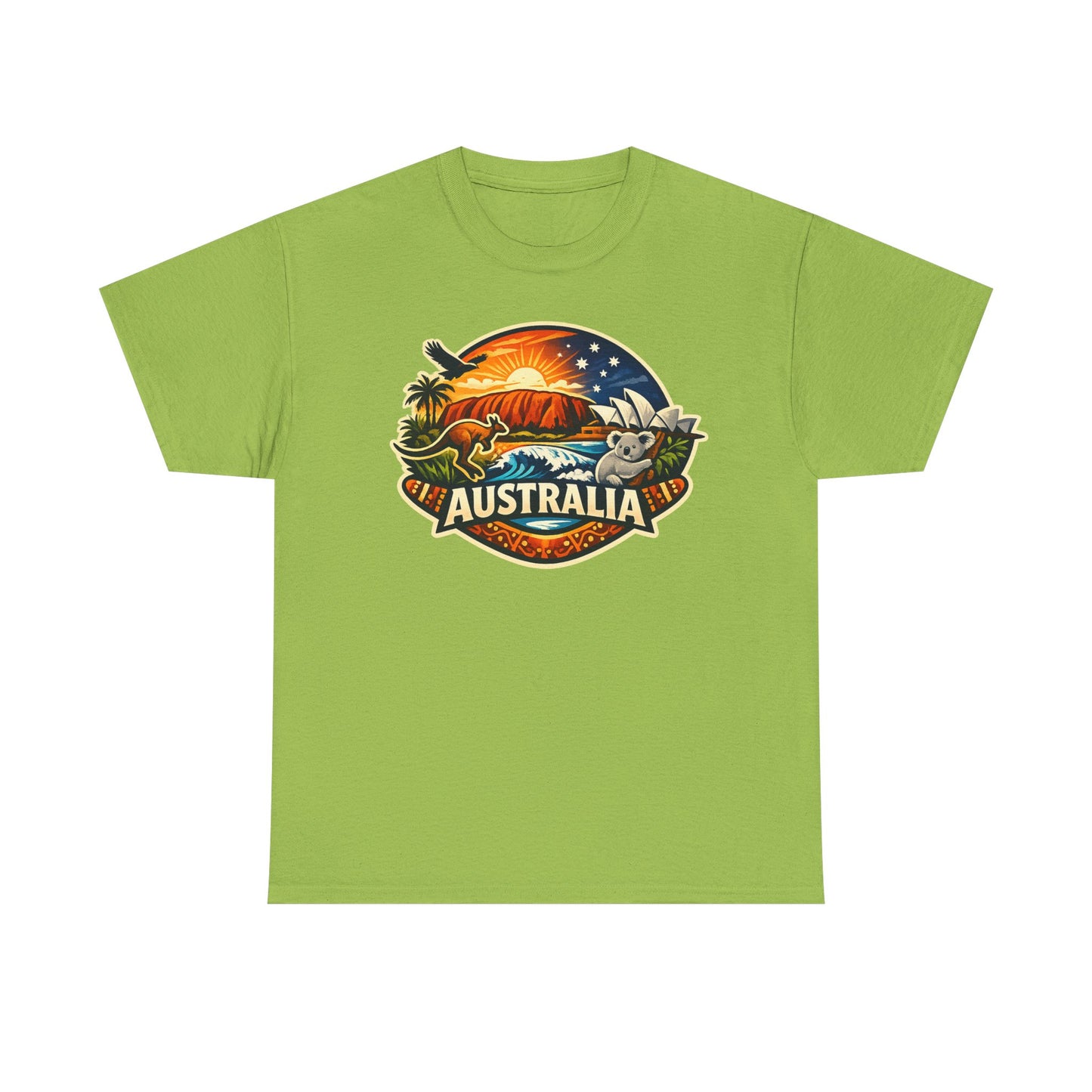 Australia Sunset Vintage Tee — Kangaroo & Surf Badge
