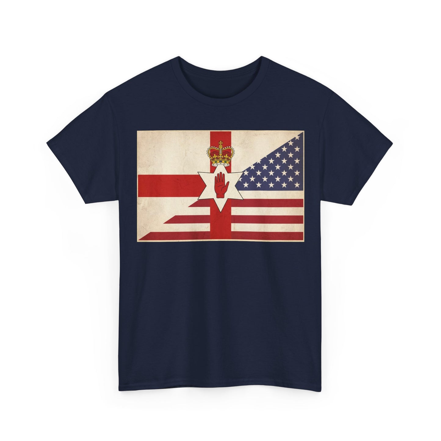 Northern Ireland + American Flag Tee — Vintage Graphic Shirt