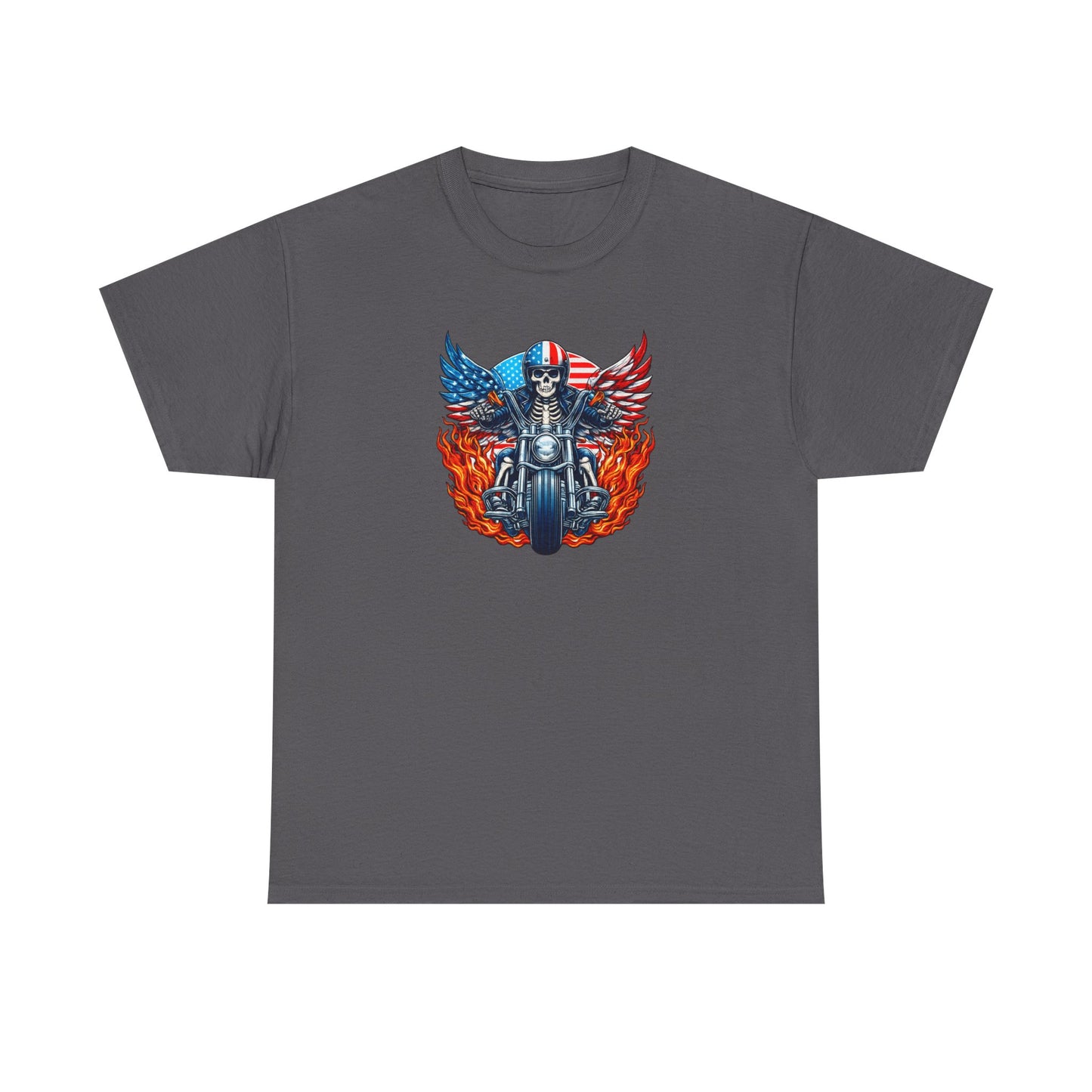 Motorcycle Skull Tee — "Sons of a B***h" Patriotic Biker Shirt