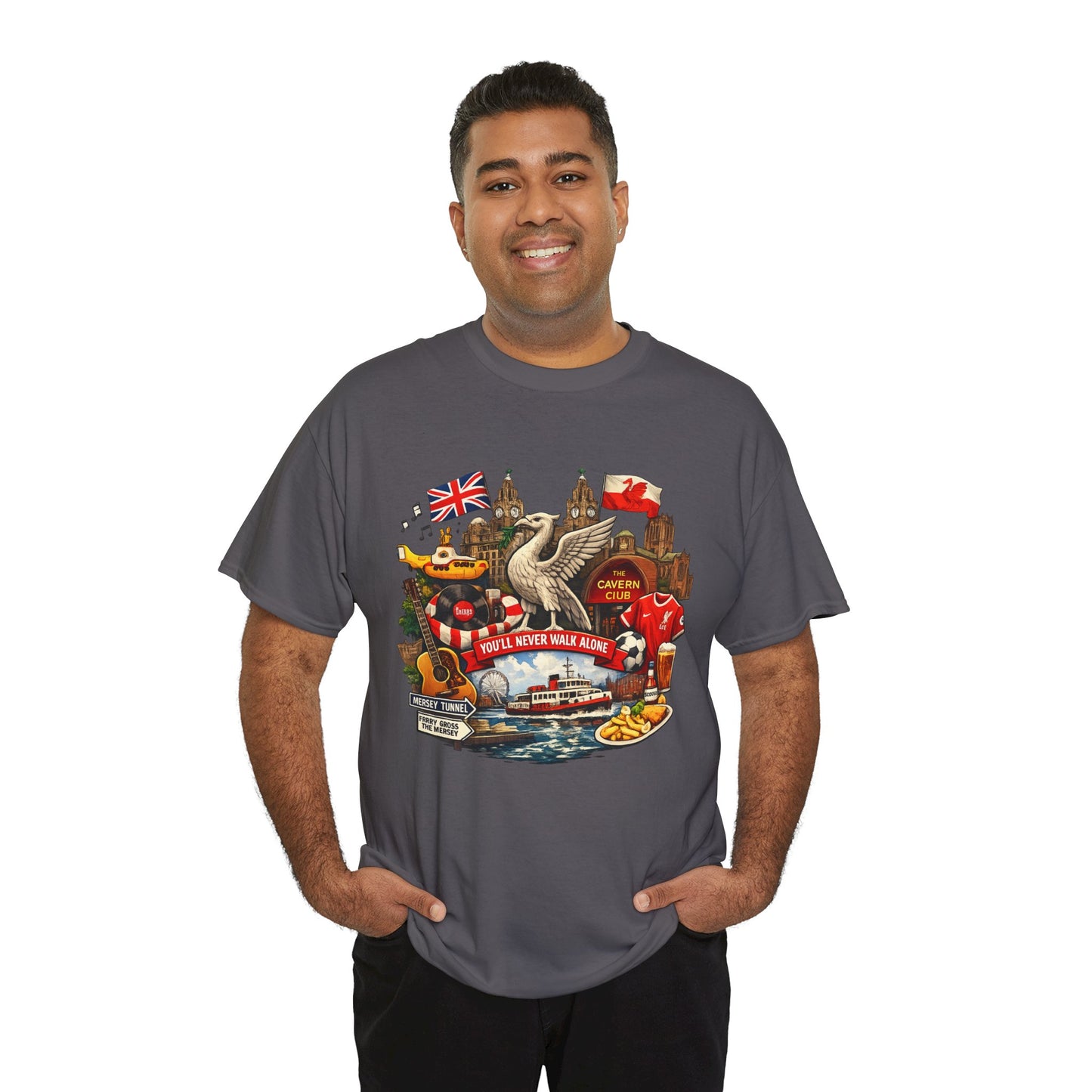 Liverpool Landmarks & You'll Never Walk Alone T-Shirt