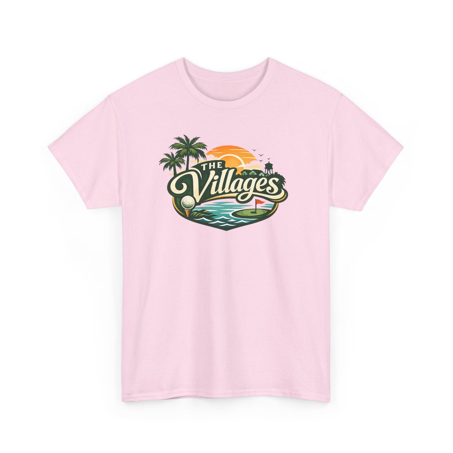 The Villages of Florida Sunset Logo Tee - Florida Palm Beach Retro T-Shirt