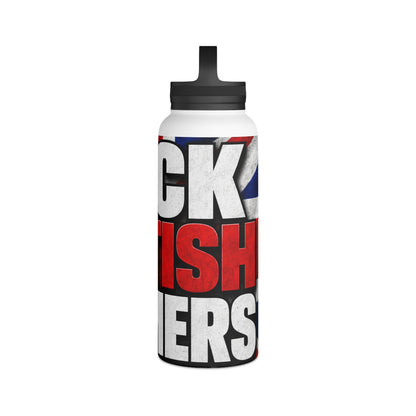 Back British Farmers Stainless Steel Water Bottle — Union Jack Patriotic Insulated Bottle