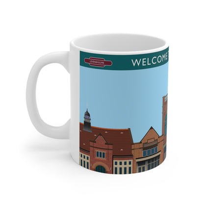 Welcome to Levenshulme Ceramic Coffee Mug – 11oz & 15oz Townscape Souvenir