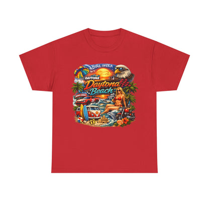 Daytona Beach Vintage Surf T-Shirt — Retro Sunset Palm Beach Tee