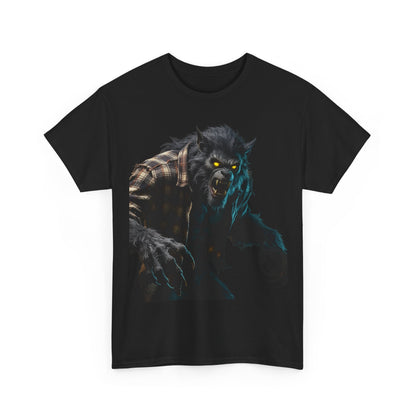 Werewolf Graphic Tee — Glowing Eyes Horror T‑Shirt