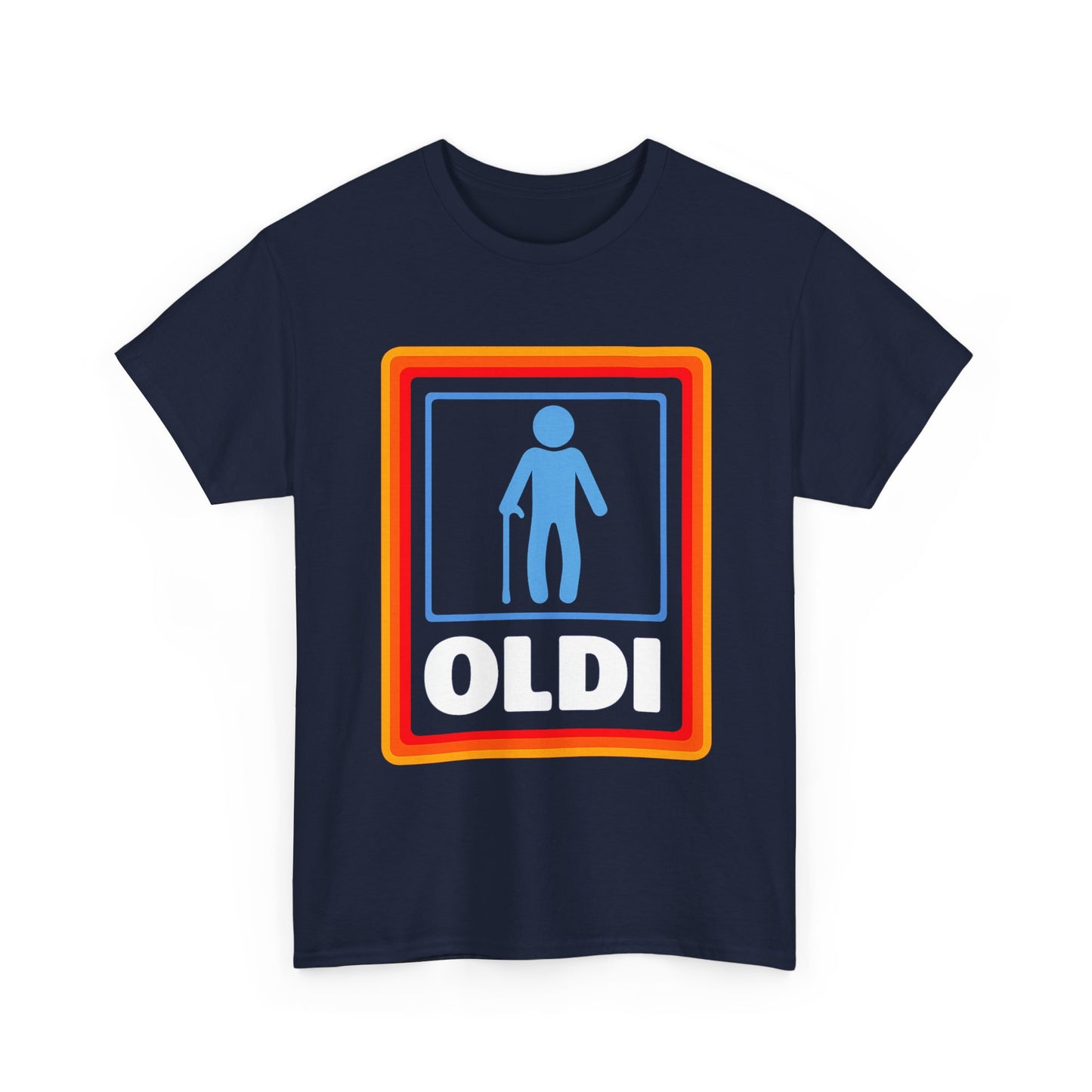 Oldi Retro Logo Tee — Funny Elderly Humour T-Shirt