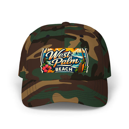 West Palm Beach Dad Cap — Vintage Surfboard Floral Beach Hat