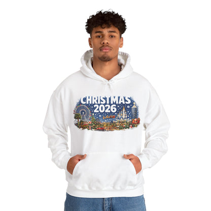 Christmas 2026 Holiday Hoodie — Festive Winter Village Sweatshirt