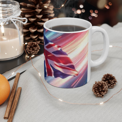 Union Jack Flag Ceramic Coffee Mug — British Flag 11oz & 15oz