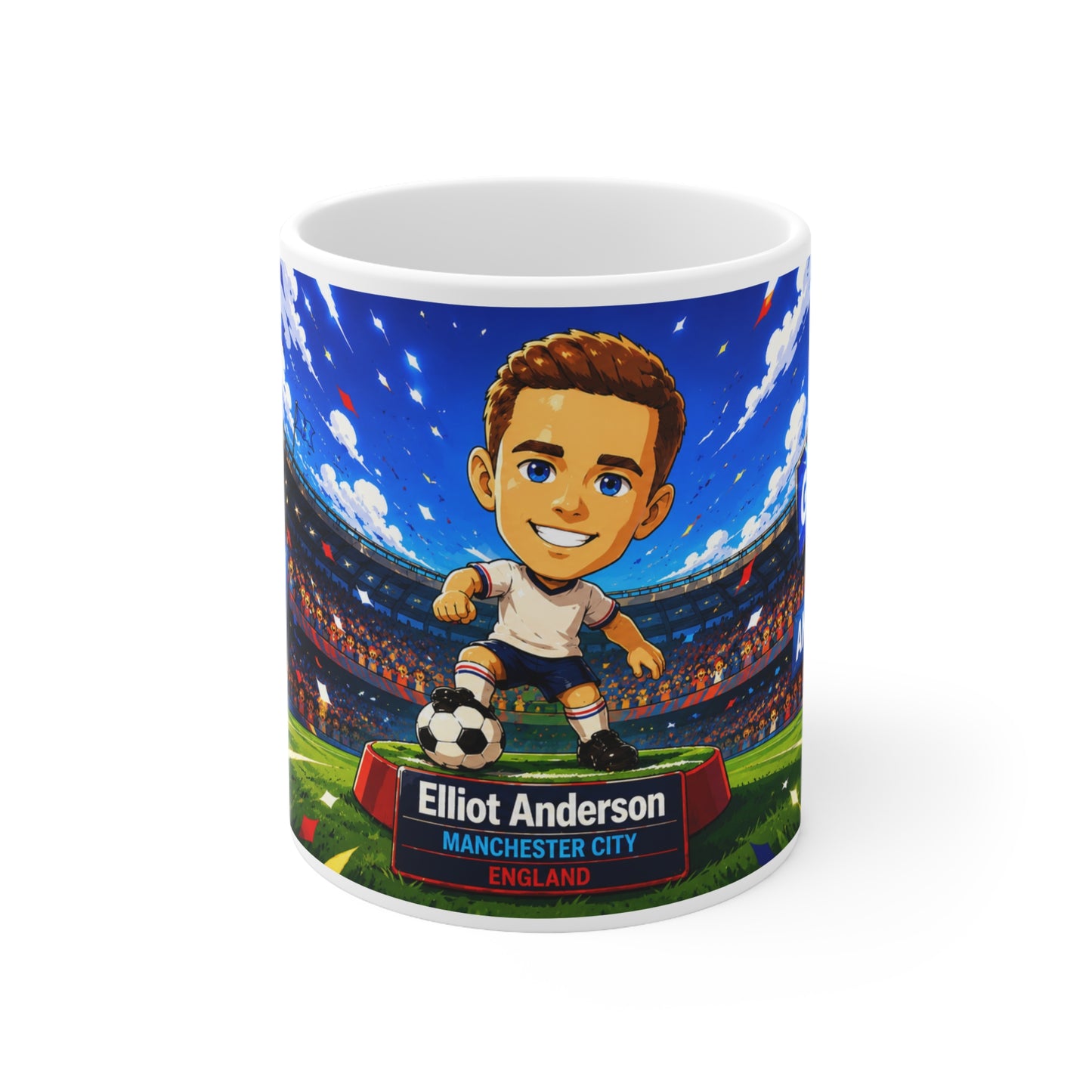 Elliot Anderson Man City & England Anime Coffee Mug — 11oz/15oz
